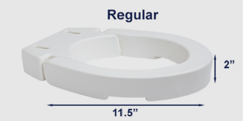 MOBB* 2" Hinged Raised Toilet Seat