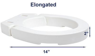 MOBB* 2" Hinged Raised Toilet Seat