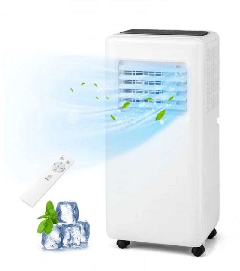 *3-in-1 8000 BTU Portable Air Conditioner with Remote Control - White