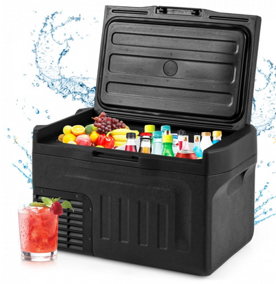 *12 Volt Car Refrigerator with Adjustable Range and Divider for Camping RV Travel Fishing Home