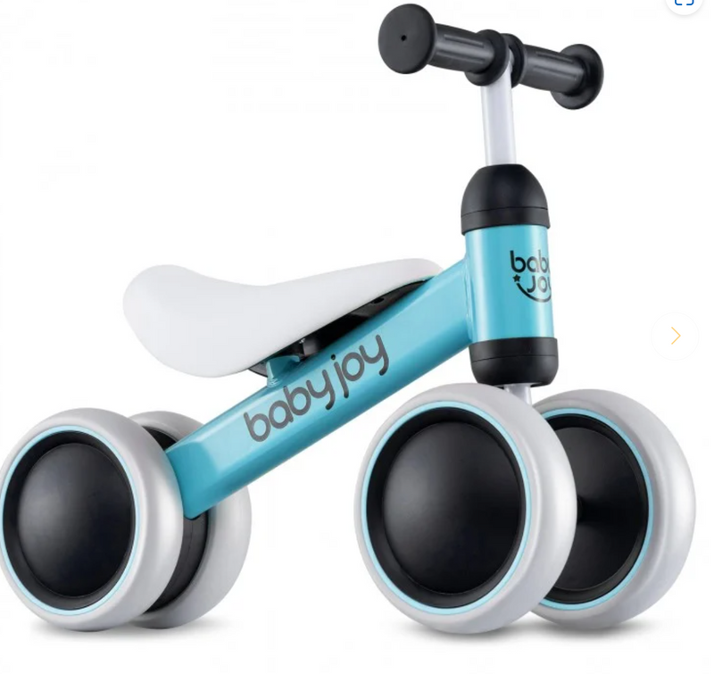 *Baby Balance Bike for 2 Years Old Boys Girls No Pedal 4 Wheels - Blue