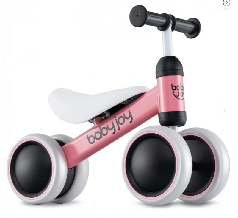 *Baby Balance Bike for 2 Years Old Boys Girls No Pedal 4 Wheels - Pink