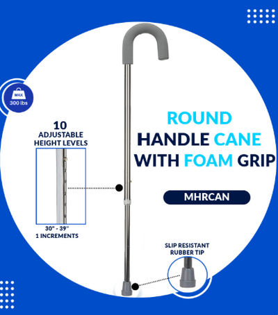 MOBB* Round Handle Cane with Foam Grip