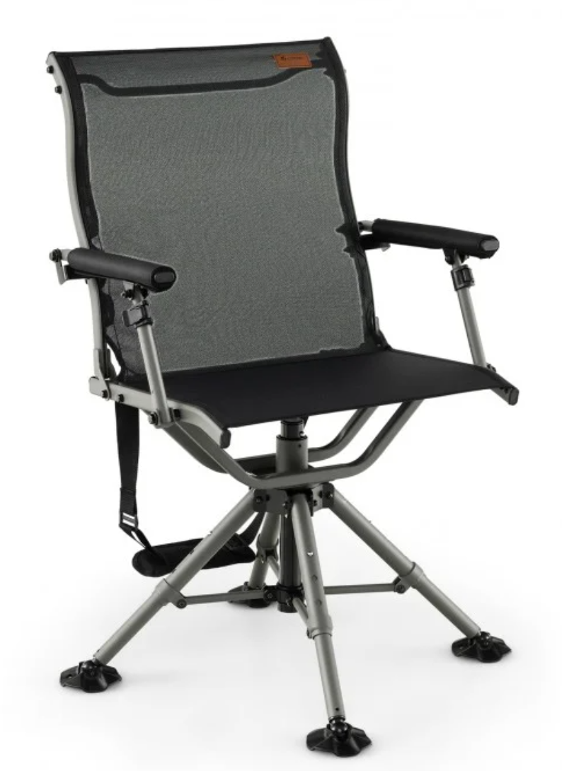 *360 Degree Silent Swivel Hunting Chair - Black
