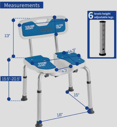 MOBB* Easy Clean Bath Chair