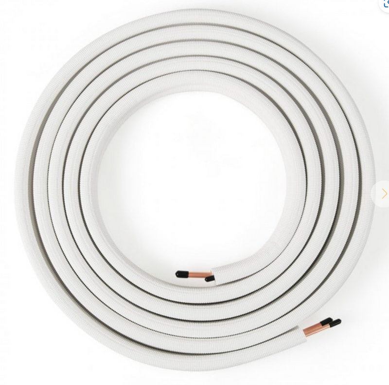 *25 Feet Mini Split Line Set with 1/4 Inch and 3/8 Inch O.D. Copper Pipes Tubing