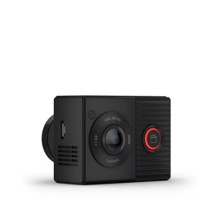 Garmin Dash Cam Tandem, Front and Rear Dual-Lens Dash Camera with Interior Night Vision, Two 180-degree Lenses, Front-Facing Lens with 1440p, Interior-Facing Lens with 720p