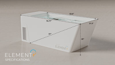 ELEMENT + All in one Glacier & Thermal Plunge tub - Gloss White