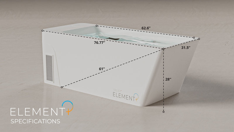 ELEMENT + All in one Glacier & Thermal Plunge tub - Gloss White