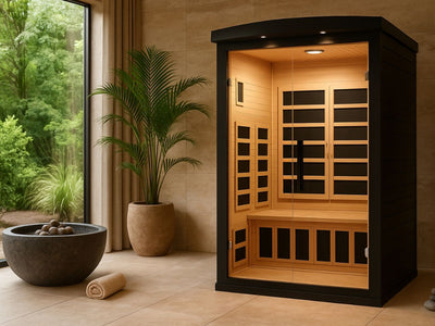 PREORDER OCTOBER 2025 *NEW 2025 Model* Icomfort 2 person Low EMF Infrared Sauna IC43-1830-Black