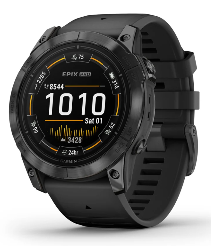 **Garmin - Epix Pro (Gen 2) Standard Edition - 51mm - Slate Gray Bezel with Black Band Smart Watch