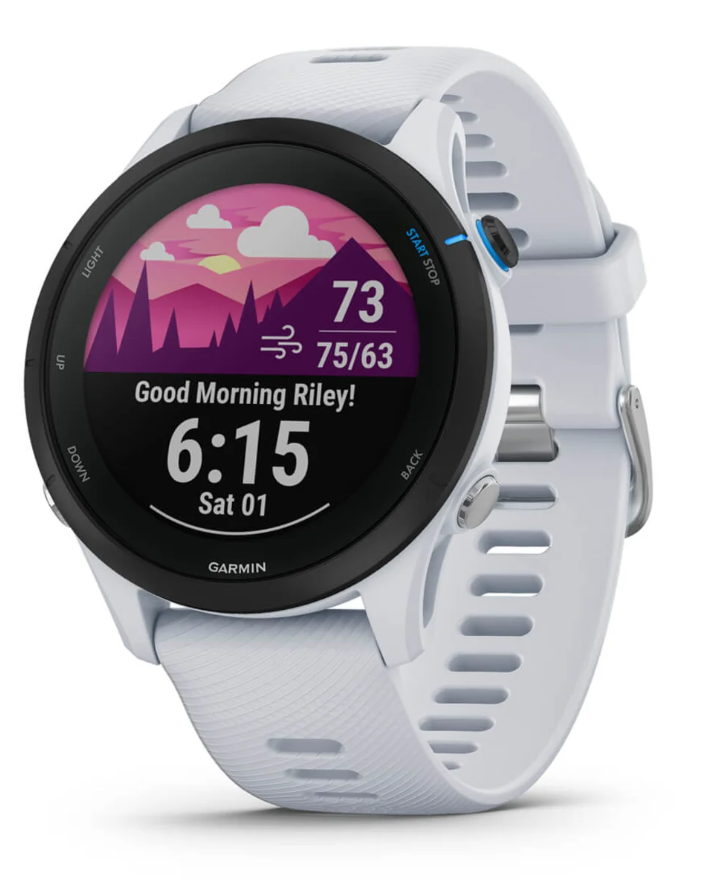 **Garmin - Forerunner 255 Music - Whitestone Smart Watch