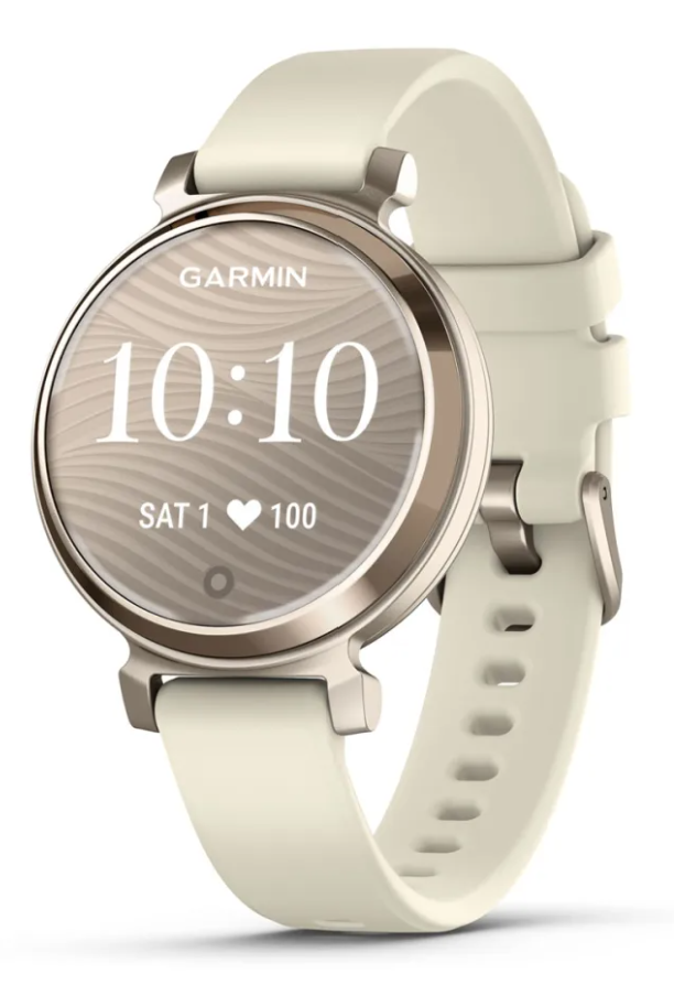 **Garmin - Lily 2 - Cream Gold Bezel with Coconut Band Smart Watch