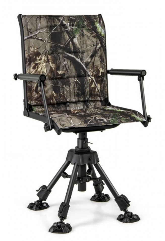 backordered - *Folding Swivel Patio Chair with 4 Adjustable Leg - Camouflage
