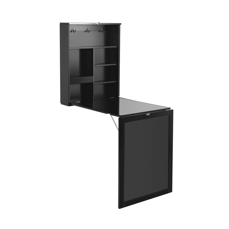 *Convertible Wall Mounted Table with A Chalkboard - Black