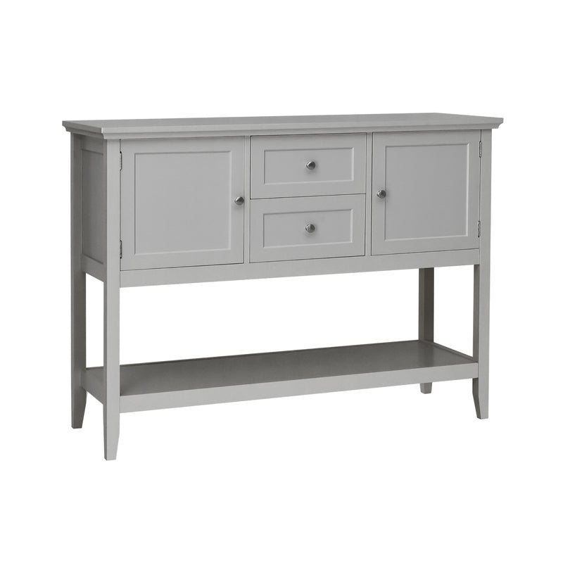 *Wooden Sideboard Buffet Console Table  with Drawers and Storage - Gray