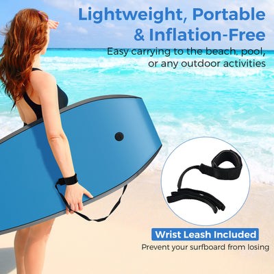 *33/37/41 Inches Lightweight Body Board Boogie Board with EPS Core XPE Deck HDPE Bottom - M