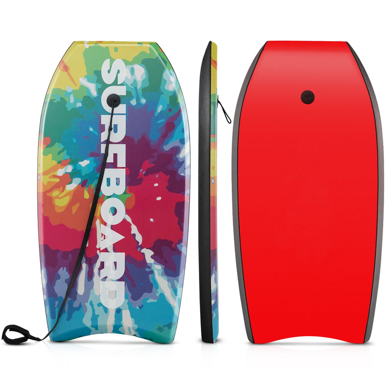 *33/37/41 Inches Lightweight Body Board Boogie Board with EPS Core XPE Deck HDPE Bottom Multicolor1 - L