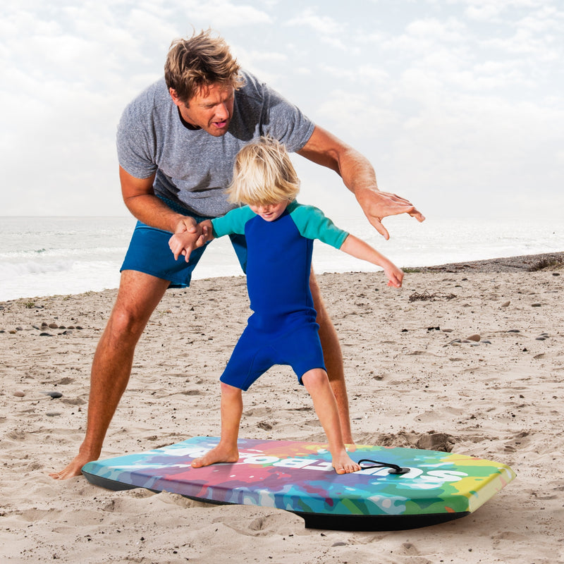 *33/37/41 Inches Lightweight Body Board Boogie Board with EPS Core XPE Deck HDPE Bottom Multicolor1 - L