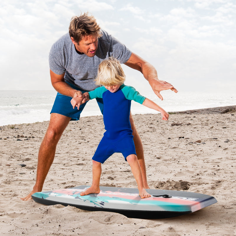 *33/37/41 Inches Lightweight Body Board Boogie Board with EPS Core XPE Deck HDPE Bottom Multicolor2 - M