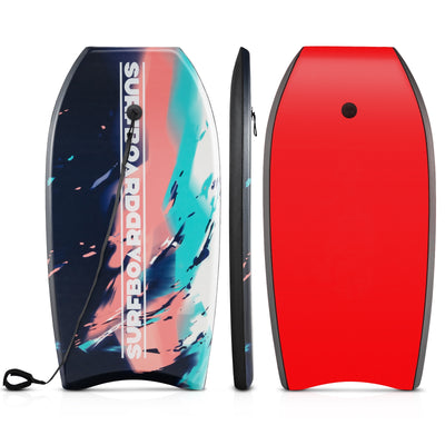 *33/37/41 Inches Lightweight Body Board Boogie Board with EPS Core XPE Deck HDPE Bottom Multicolor2 - L