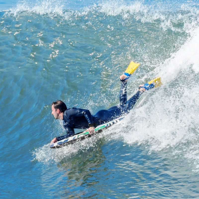 *33/37/41 Inches Lightweight Body Board Boogie Board with EPS Core XPE Deck HDPE Bottom Multicolor4 - L