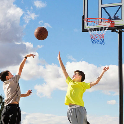 18 Inch Basketball Rim Goal Replacement with All Weather Net and Mounting Hardware-Orange
