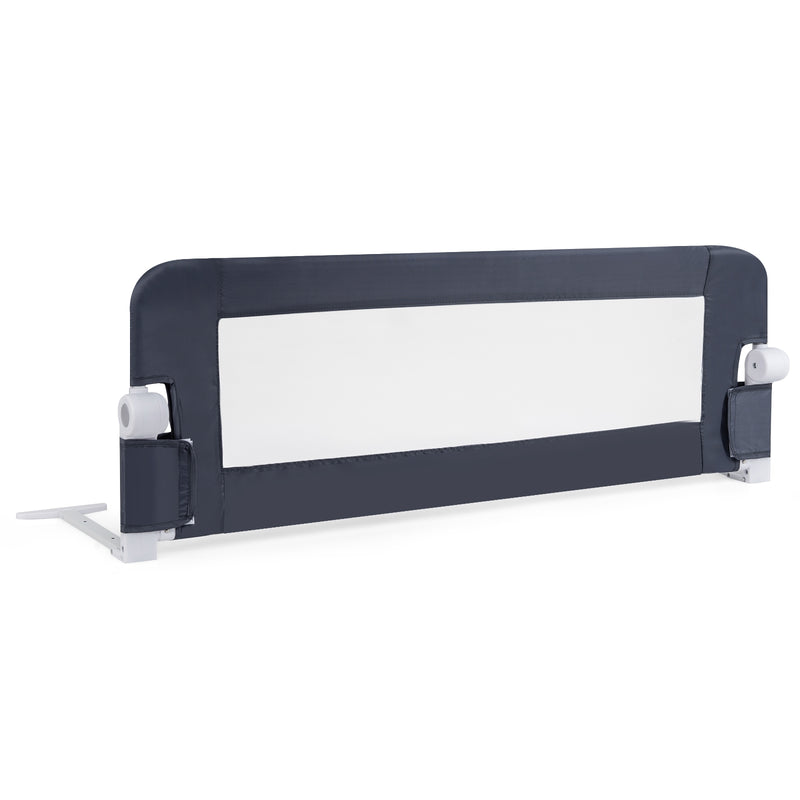 *Foldable Bed Rail Swing Down Baby Bed Guard Rail - Gray