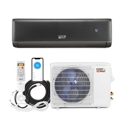 *12000 BTU 21 SEER2 208-230V Wifi Enabled Mini Split Air Conditioner and Heater Gray