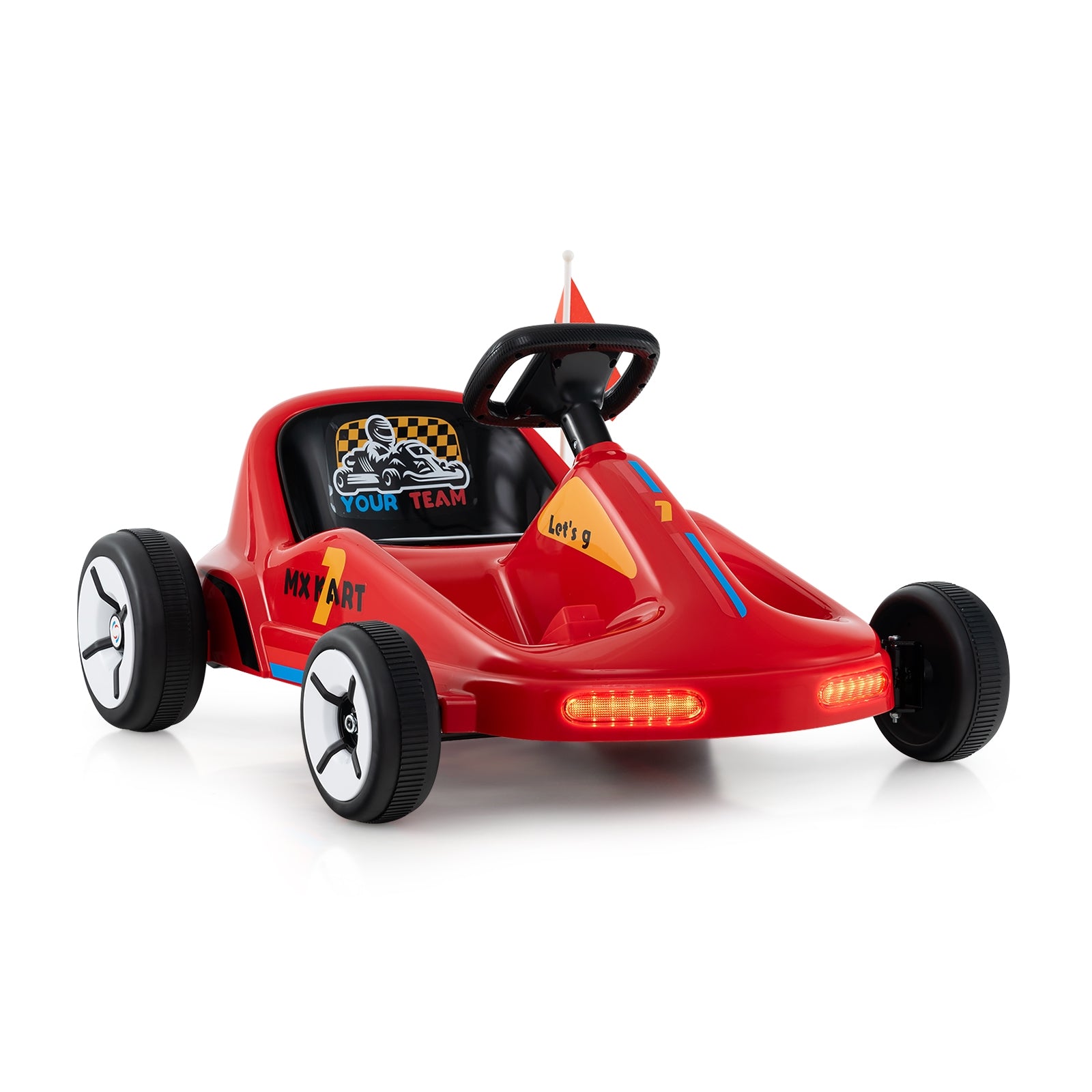 12V Electric Go Kart for Kids Race Toy with Remote Control and Music-R