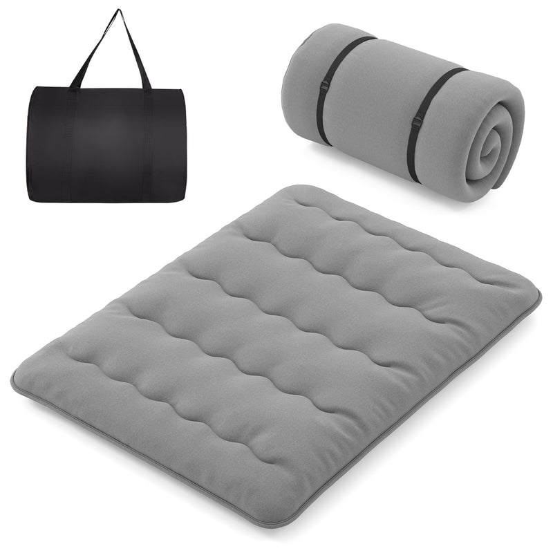 *Futon Mattress with Washable Cover and Carry Bag - Gray - Queen Size