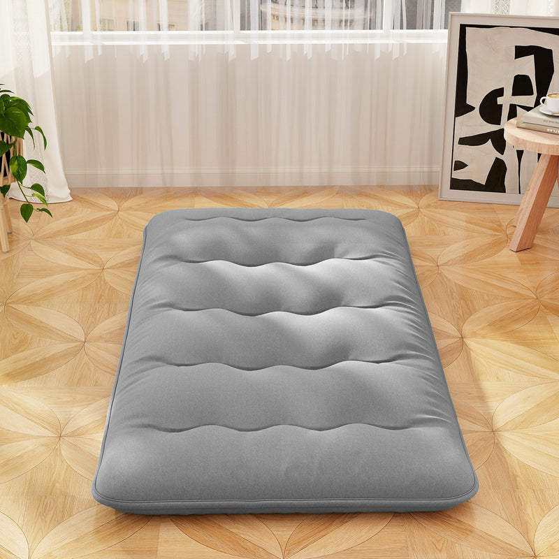 *Futon Mattress with Washable Cover and Carry Bag - Gray - Twin Size