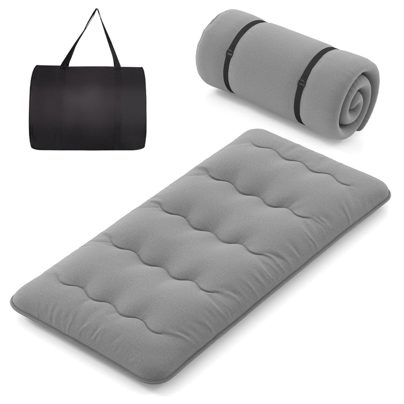 *Futon Mattress with Washable Cover and Carry Bag - Gray - Twin Size