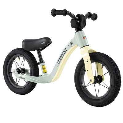 *12-Inch Balance Bike with Adjustable Seat and Rotatable Handlebar for Over 36 Months Old - Green