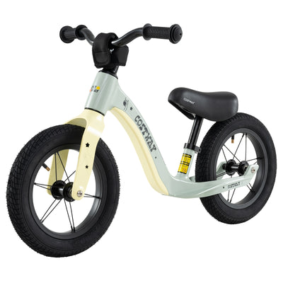 *12-Inch Balance Bike with Adjustable Seat and Rotatable Handlebar for Over 36 Months Old - Green