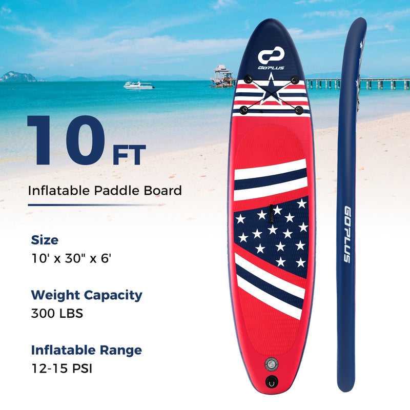 *Inflatable Paddle Board with Removable Fin and Backpack - B