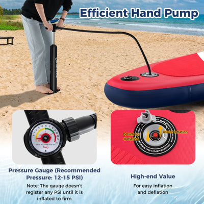 *Inflatable Paddle Board with Removable Fin and Backpack - B