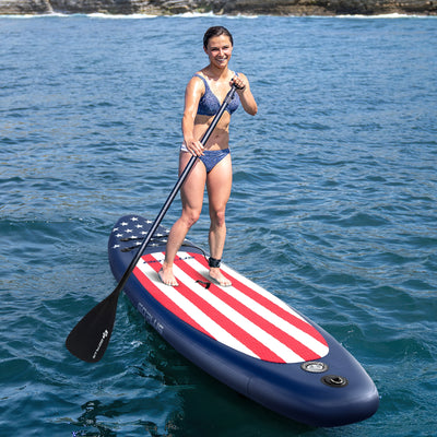 *Inflatable Paddle Board with Removable Fin and Backpack - A