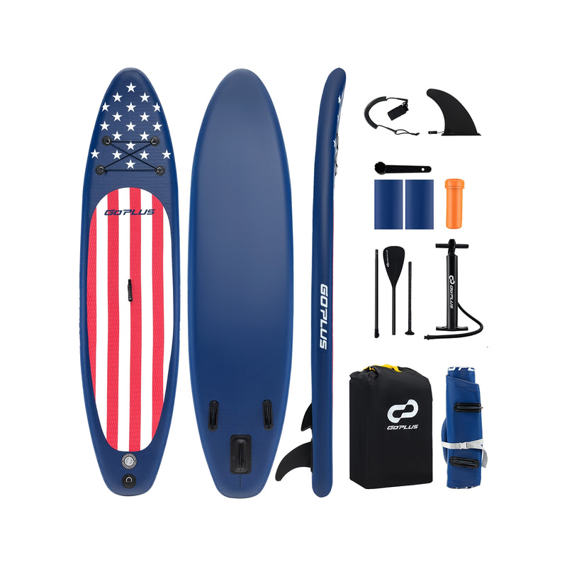 *Inflatable Paddle Board with Removable Fin and Backpack - A