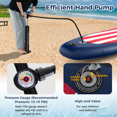 *Inflatable Paddle Board with Removable Fin and Backpack - A