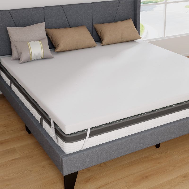 *3 Inch Gel-Infused Memory Foam Mattress Topper with Removable Cover - King Size