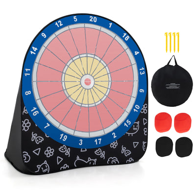 *Large Dart Board for Kids with 4 Kick Balls - Black