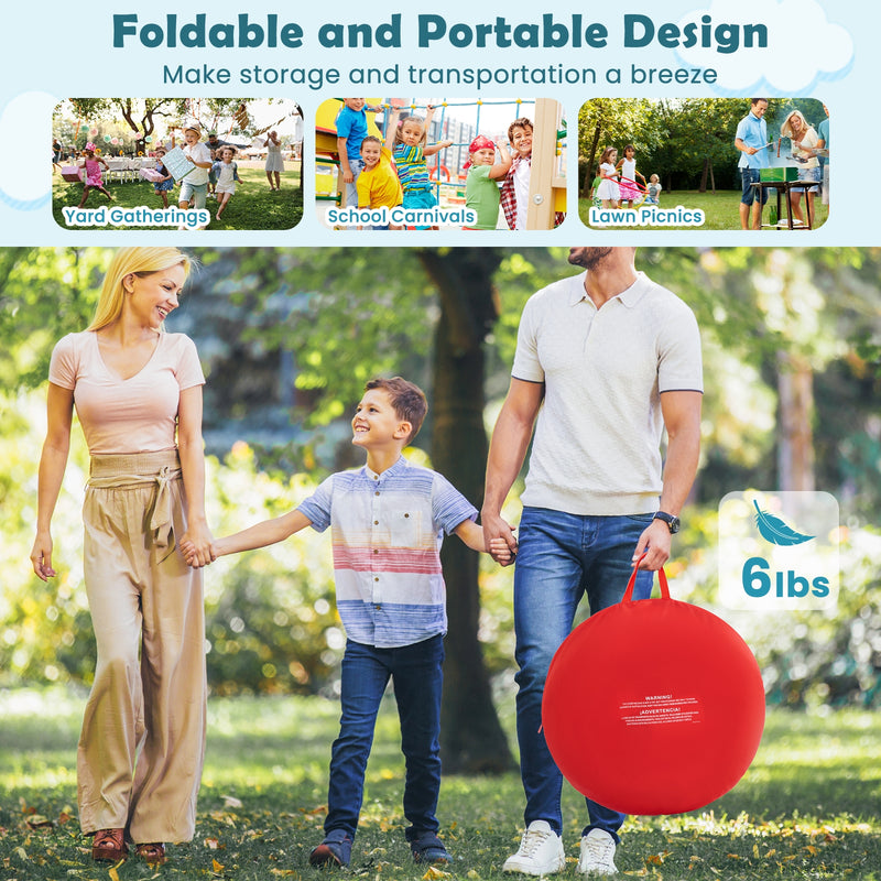 *Large Dart Board for Kids with 4 Kick Balls - Red