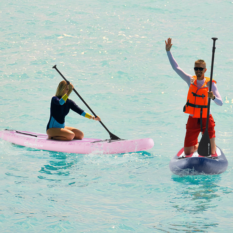 *Inflatable Stand up Paddle Board iSUP Board Accessories with 3 Fins and Backpack - S