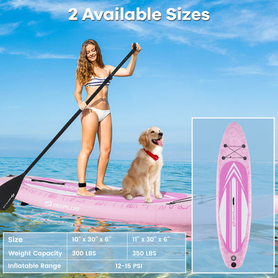 *Inflatable Stand up Paddle Board iSUP Board Accessories with 3 Fins and Backpack - S