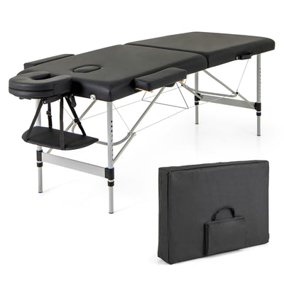 *84 Inches Professional Massage Lash Bed with Carrying Bag - Black