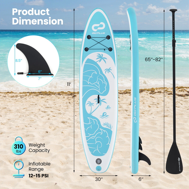 *10/11 Feet Inflatable Stand Up Paddle Board with Premium SUP Accessories - L