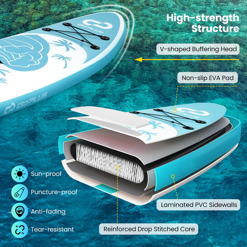 *10/11 Feet Inflatable Stand Up Paddle Board with Premium SUP Accessories - L
