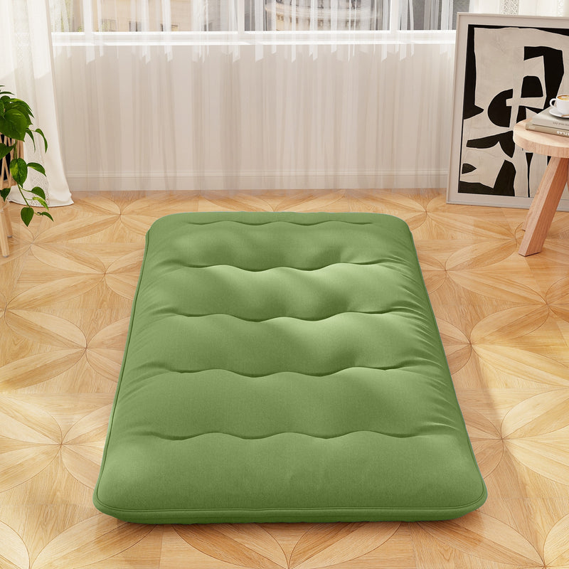 *Futon Mattress with Washable Cover and Carry Bag - Green - Twin Size