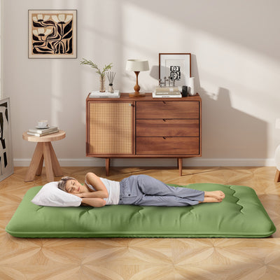 *Futon Mattress with Washable Cover and Carry Bag - Green - Twin Size
